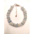 Pure Aquamarine flakes gemstone Bracelet